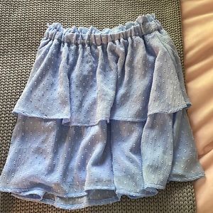 Light Blue Mini Skirt